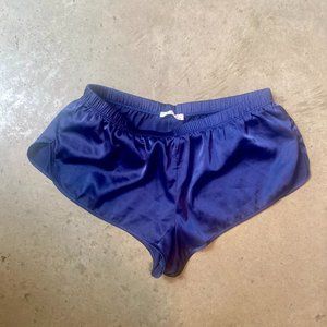 Ekouaer | Blue Silky Lounge Shorts | Medium